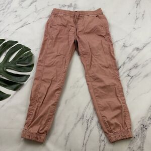 Gap Womens Jogger Chino Khaki Pants Size XS Peach Pink Pull On Cotton